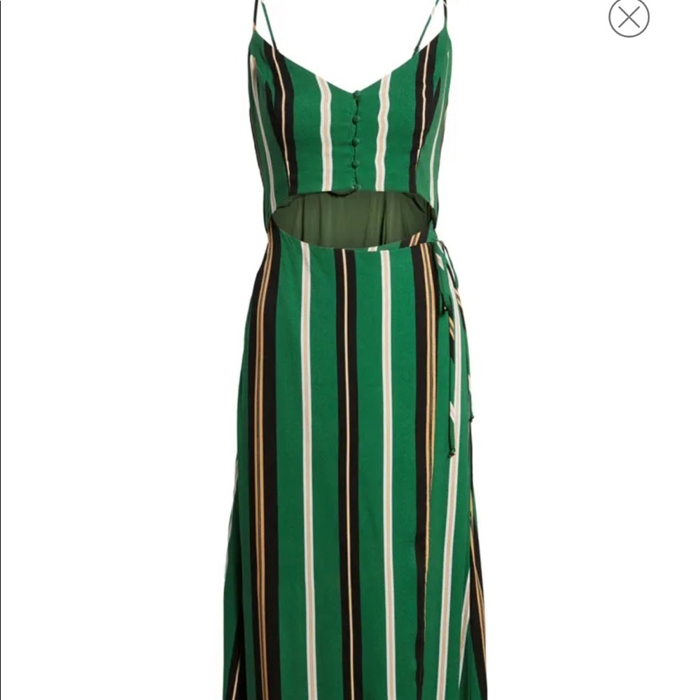 Cutout Wrap Front Maxi Dress